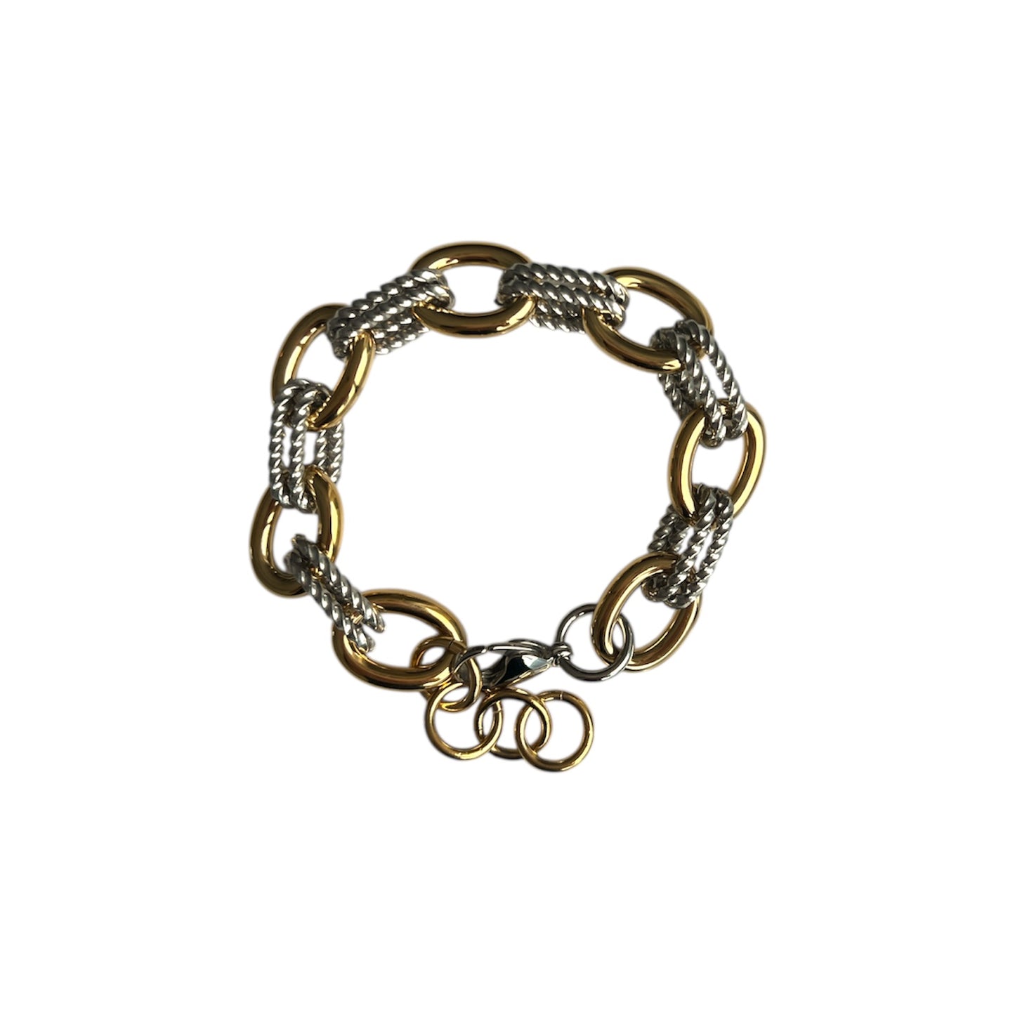 Gold and Silver Chunky Chain Bracelet