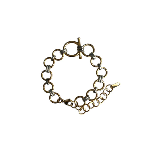 Gold and Silver Equestrian Link Bracelet
