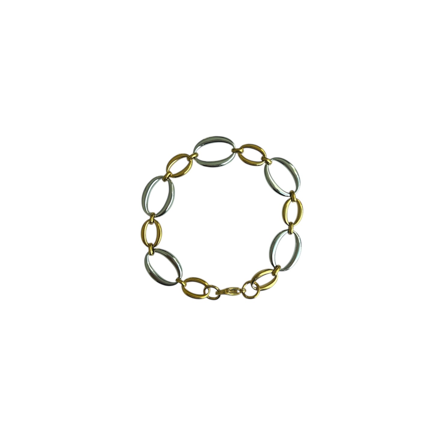 Gold and Silver Oval Bracelet
