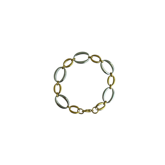 Gold and Silver Oval Bracelet