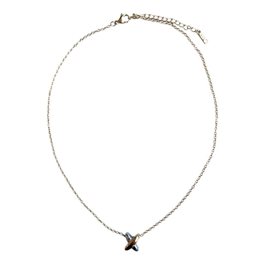 Gold and Silver X Necklace