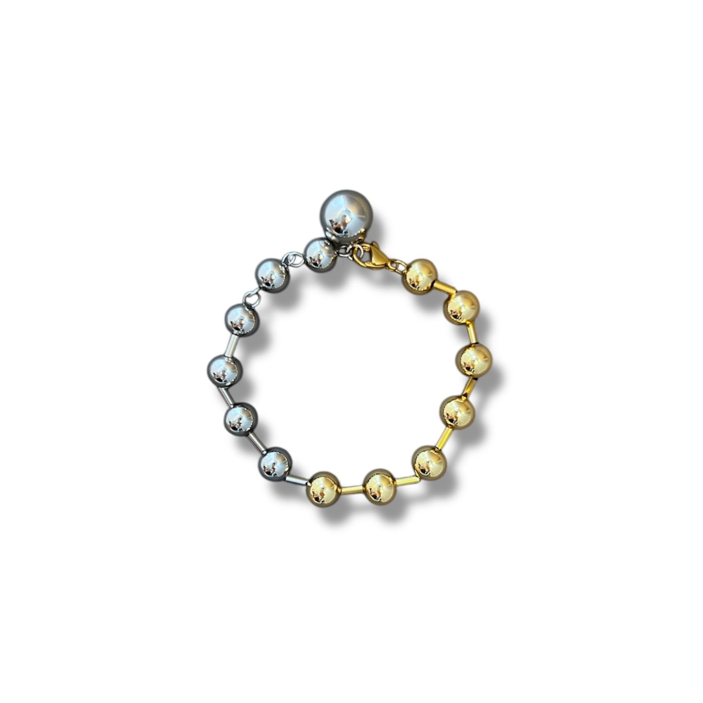 Gold and Silver Beaded Bracelet