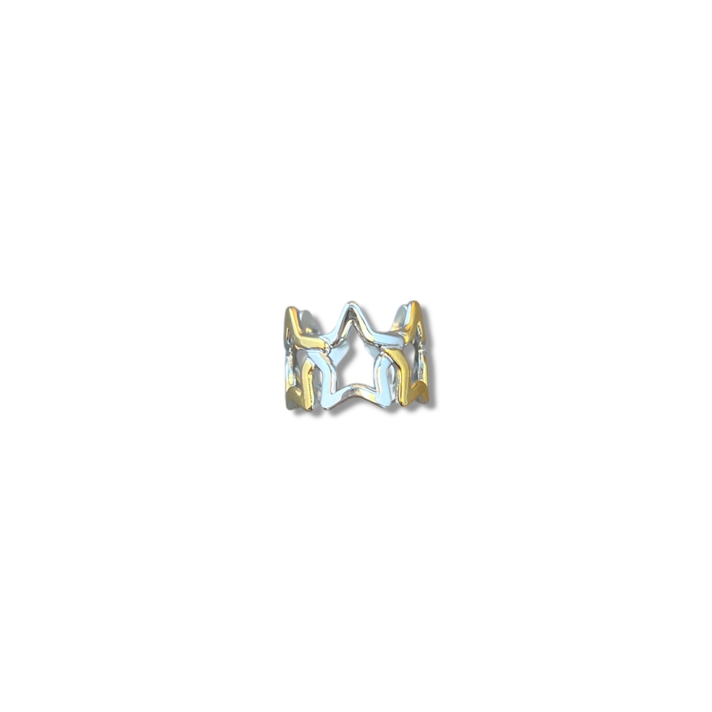 Gold and Silver Stars Ring