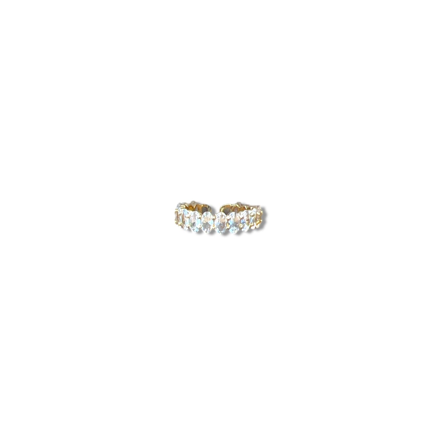 Gold Zircon Oval Ring