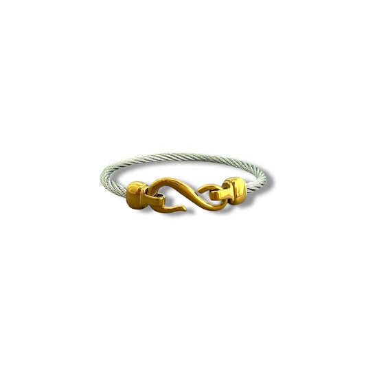 Gold and Silver S Link Bangle