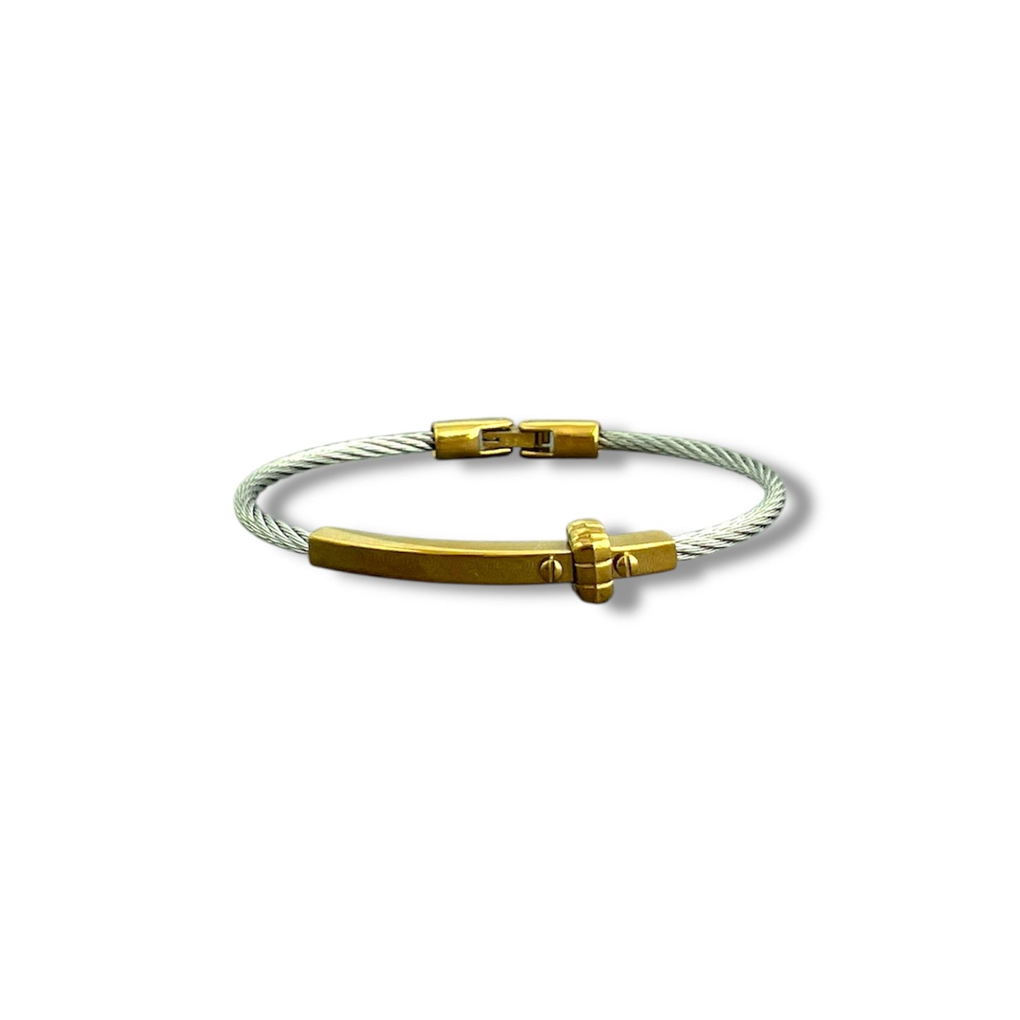Gold and Silver Belt Bangle