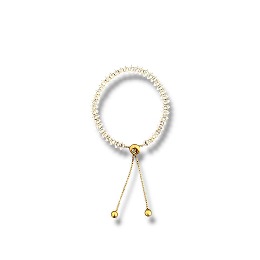 Gold Marquise Zircon Slider Bracelet