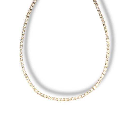 Gold Zircon Slider Necklace