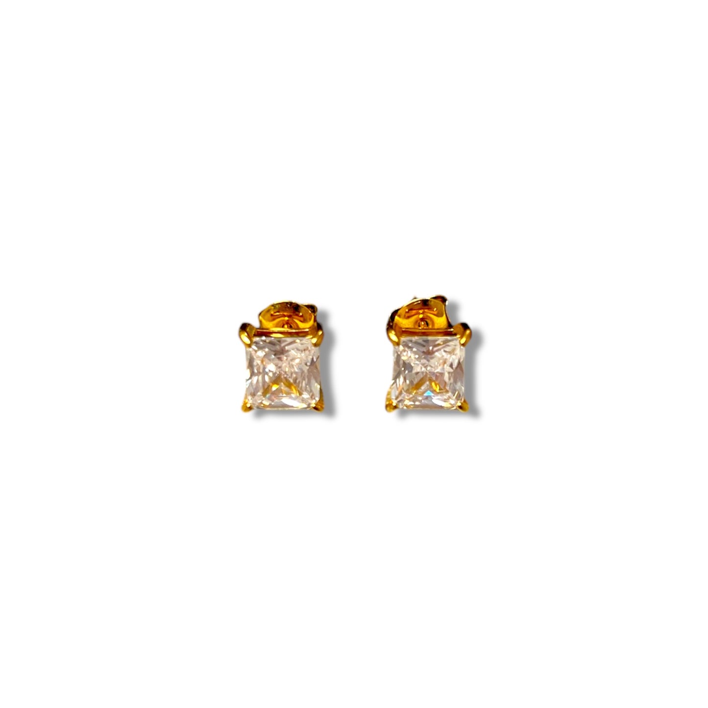 Square Zircon Stud Earrings