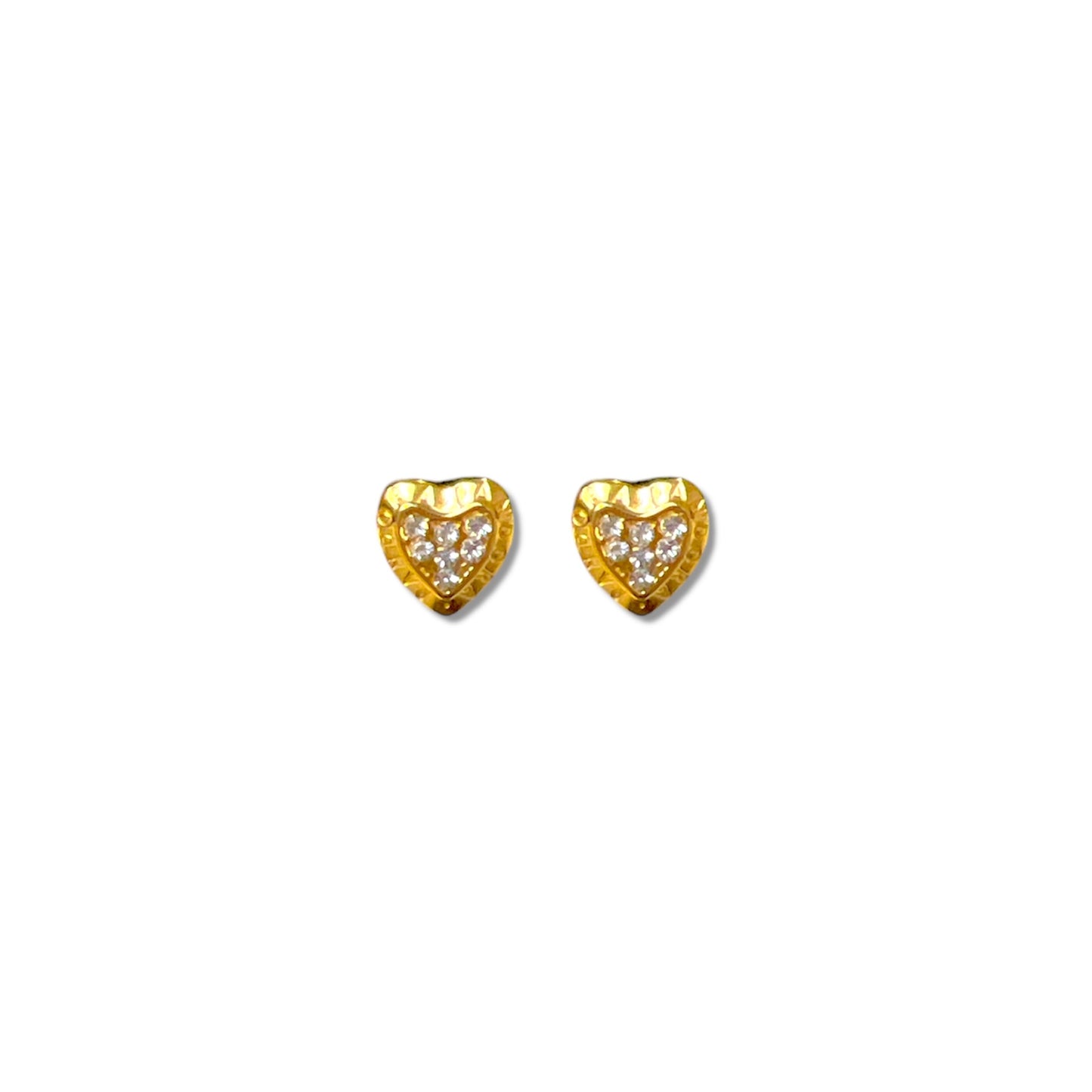 Pavé Heart Stud Earrings