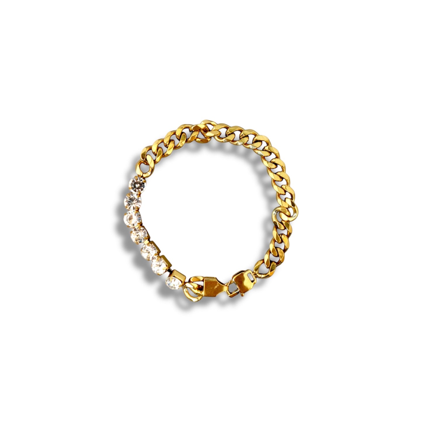 Gold Zircon Chain Bracelet