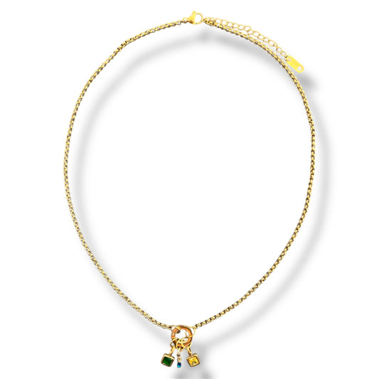 Gold Glow Zircon Necklace