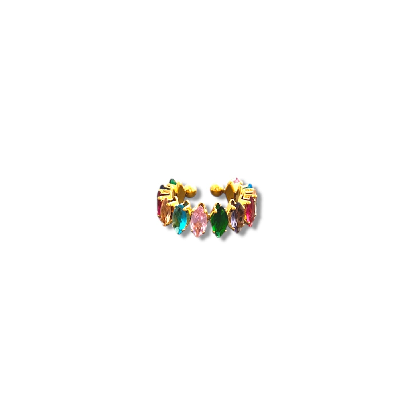 Golden Colorburst Zircon Ring