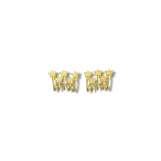 Gold Zircon Starlight Earrings