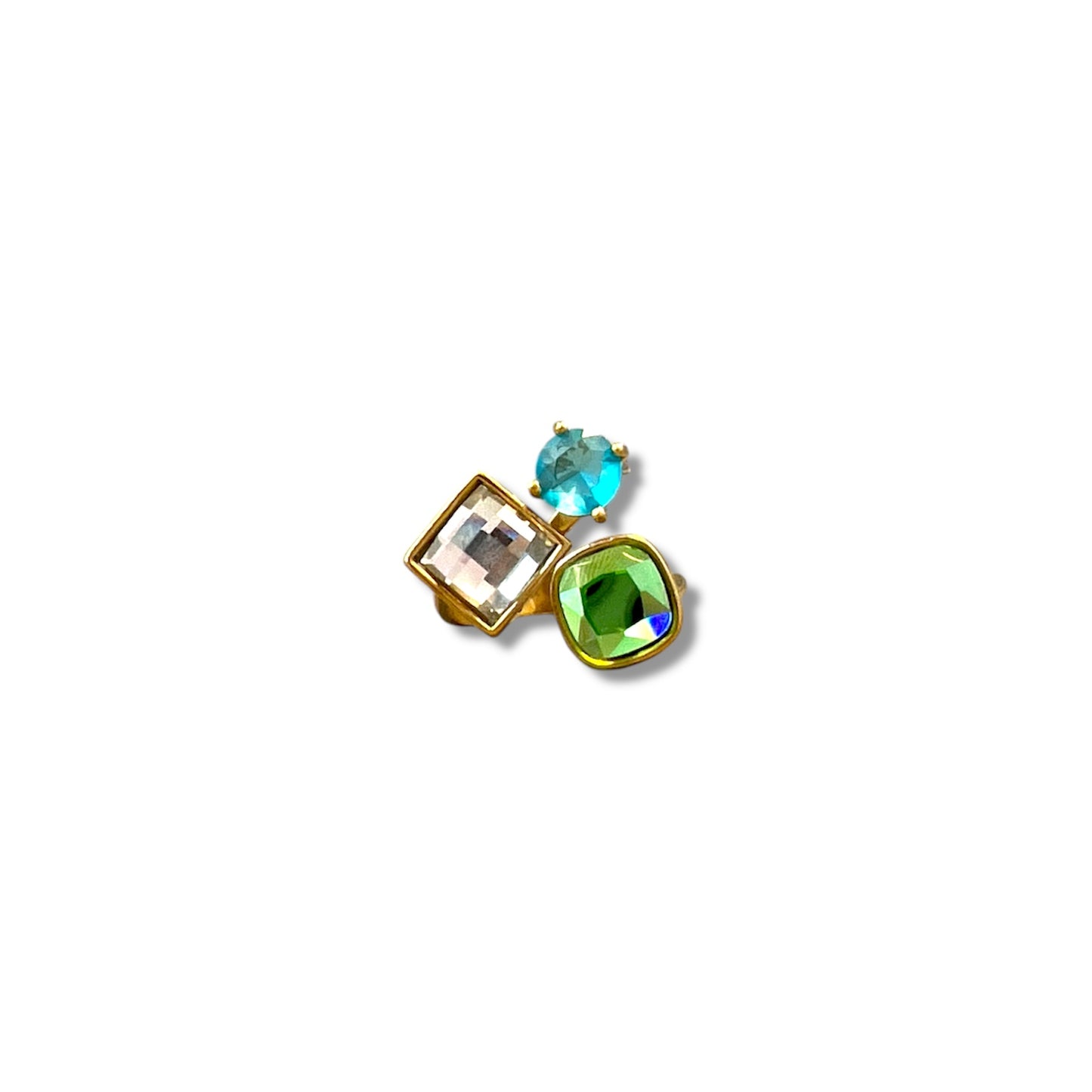 Gold Multicolor Stone Ring