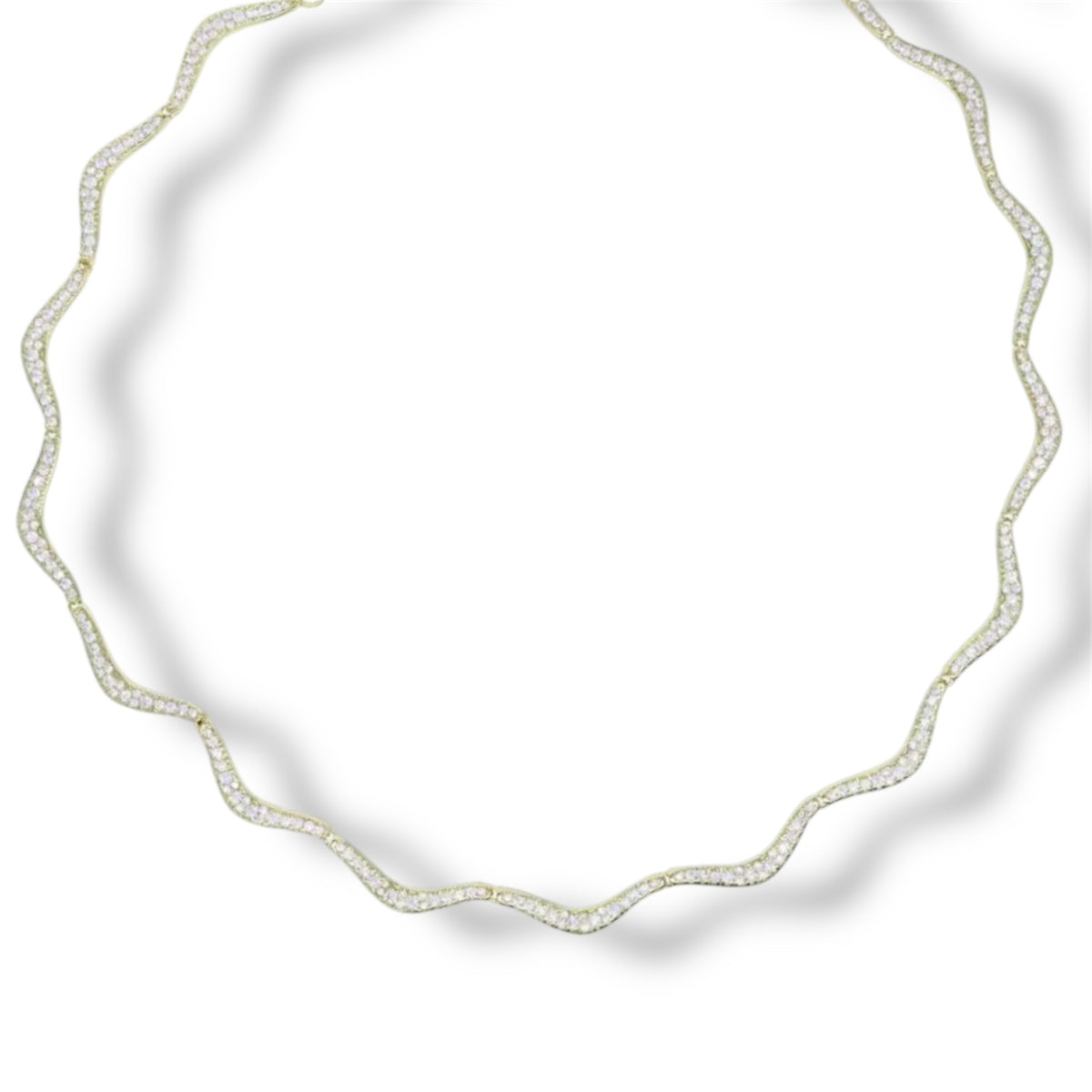 PRE-ORDER: Gold Wave Tennis Necklace