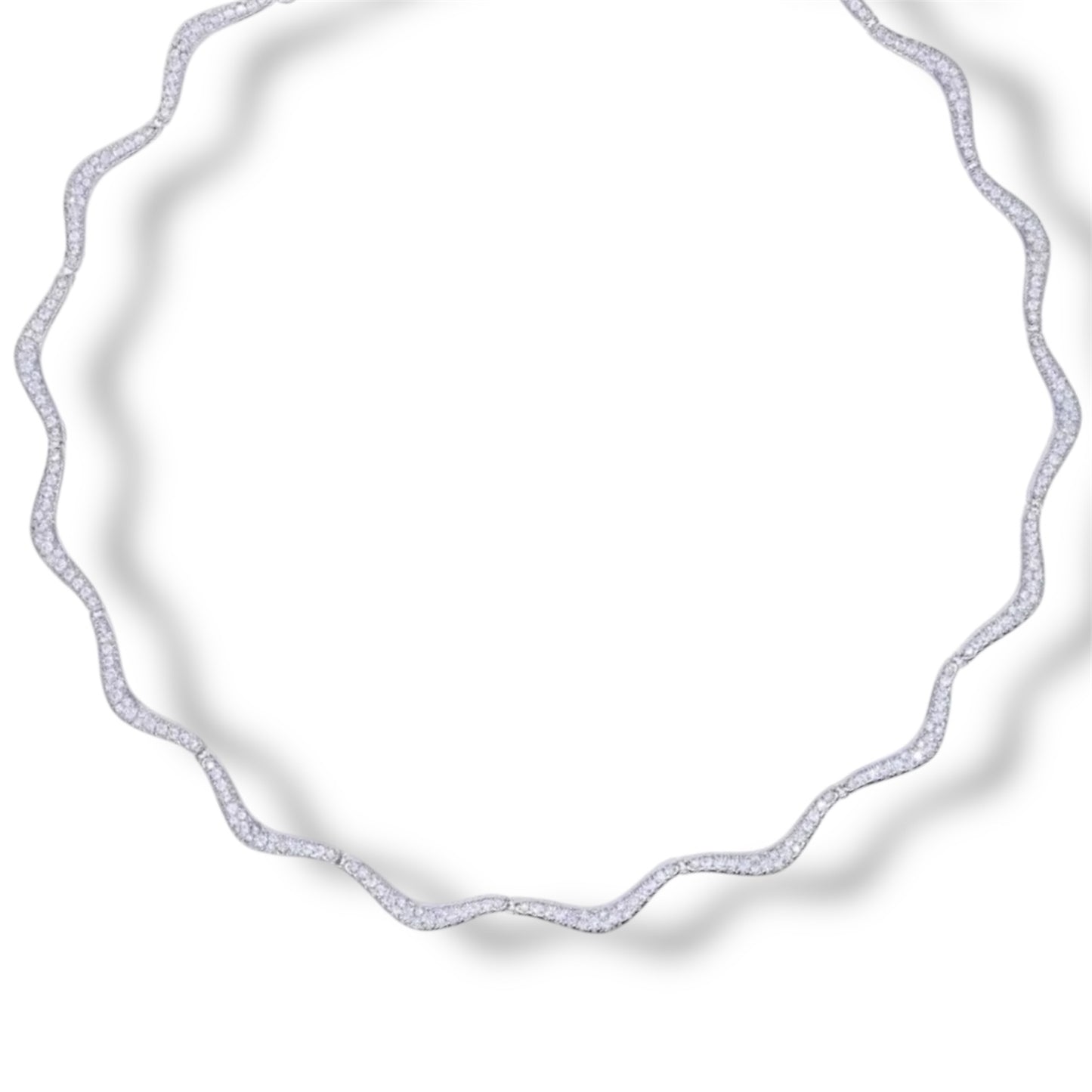PRE-ORDER: Silver Wave Tennis Necklace