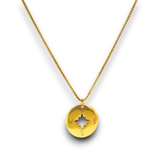 Gold Compass Necklace