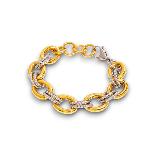 Gold and Silver Chunky Chain Bracelet