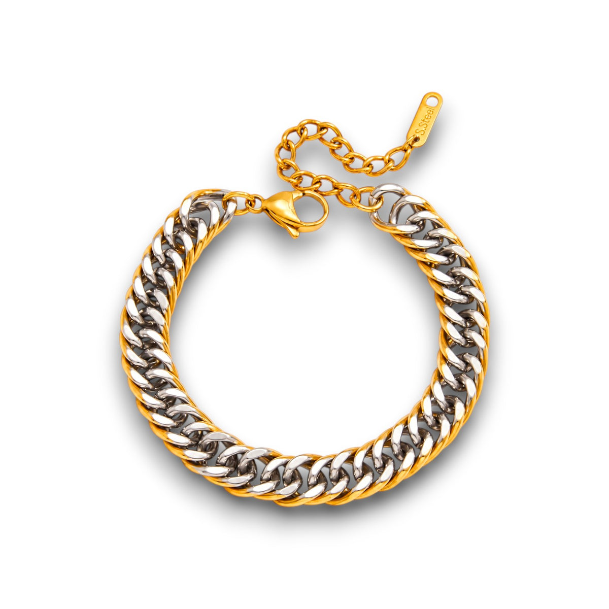 Gold and Silver Chain Bracelet