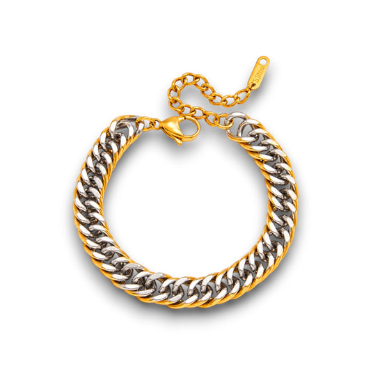 Gold and Silver Chain Bracelet