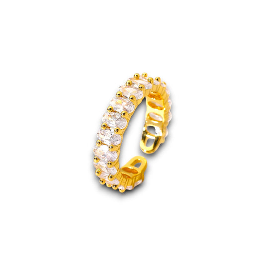 Gold Zircon Marquise Ring