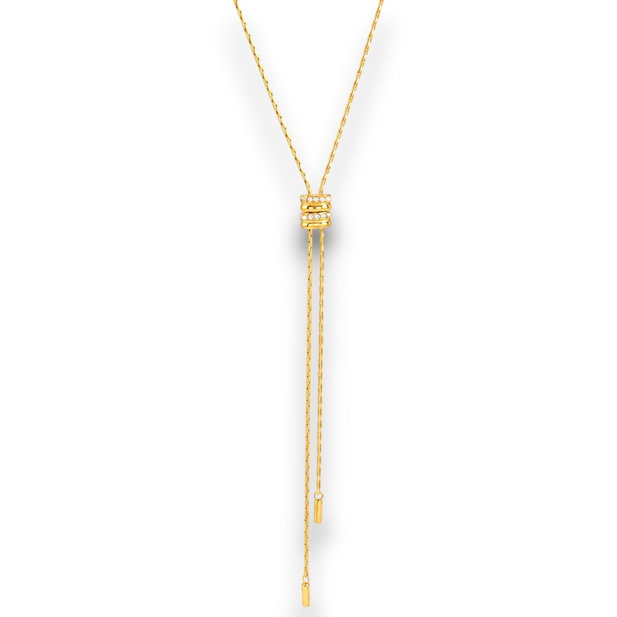 Gold Zircon Slider Necklace