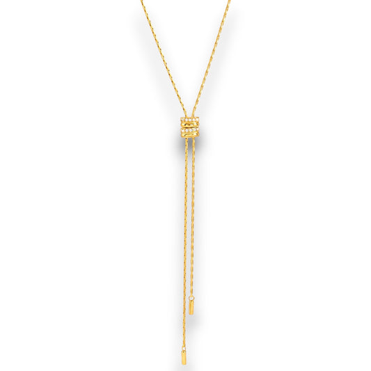 Gold Zircon Slider Necklace