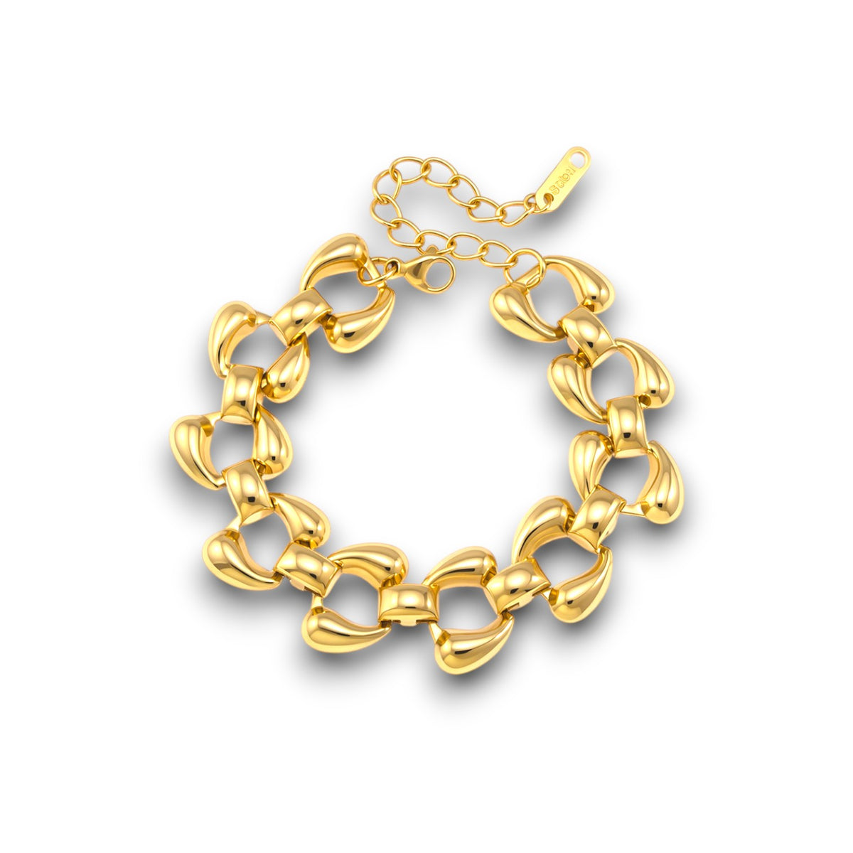 Gold Twisted Link Bracelet