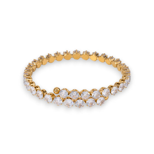 Gold Zircon Bangle